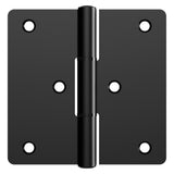 National Hardware N166-024 Modern Square Gate Hinge, 4-1/2 in H Gate Leaf, 4-19/32 in W Gate Leaf, Steel, Black