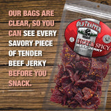 Old Trapper Hot & Spicy Beef Jerky 10 oz Bagged