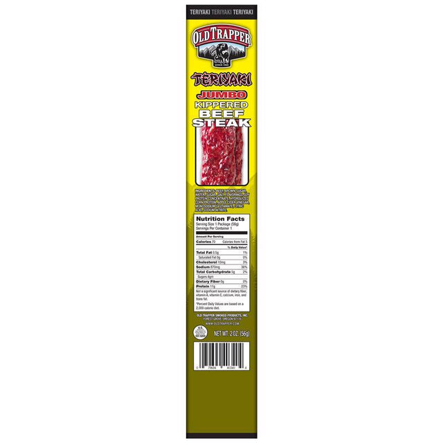 Old Trapper Teriyaki Beef Steak 2 oz Shrink Wrapped
