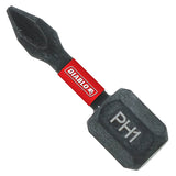 Diablo DPH11P2 Drive Bit, #1 Drive, Phillips Drive, 1/4 in Shank, Hex Shank, 1 in L