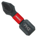 Diablo DPH21P25 Drive Bit, #2 Drive, Phillips Drive, 1/4 in Shank, Hex Shank, 1 in L