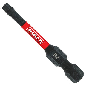 Diablo DSQ22P5 Drive Bit, #2 Drive, Square Drive, 1/4 in Shank, Hex Shank, 2 in L