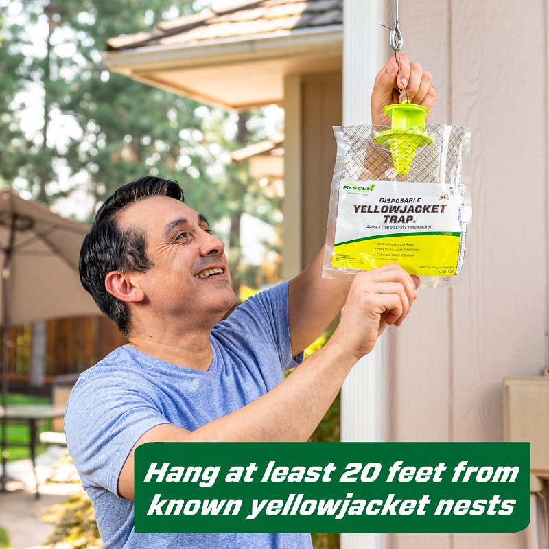Rescue YJTD-DB12-W-C Disposable Yellow Jacket Trap, Solid, Green Tea, Sweet, Pack of 12