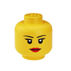 LEGO Girl Storage Head Yellow 2 pc, Pack of 3