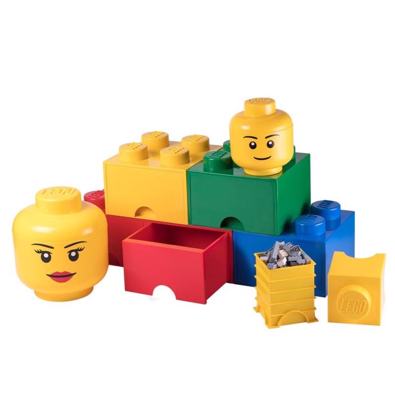 LEGO Girl Storage Head Yellow 2 pc, Pack of 3
