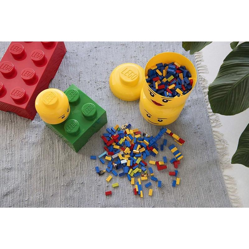 LEGO Girl Storage Head Yellow 2 pc, Pack of 3