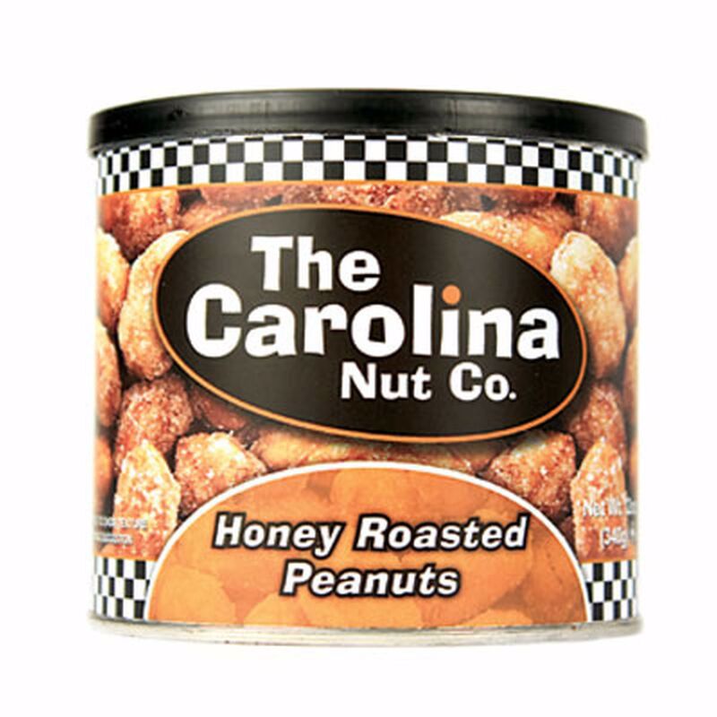 Carolina Nut Co. Honey Roasted Peanuts 12 oz Can, Pack of 6
