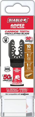 Diablo AMPED, Demo Demon DOU125CW10 Oscillating Blade, 1-3/4 in D Cutting, Carbide