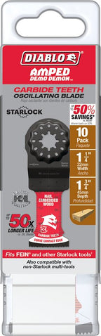 Diablo AMPED, Demo Demon DOS125CW10 Oscillating Blade, 1-3/4 in D Cutting, Carbide