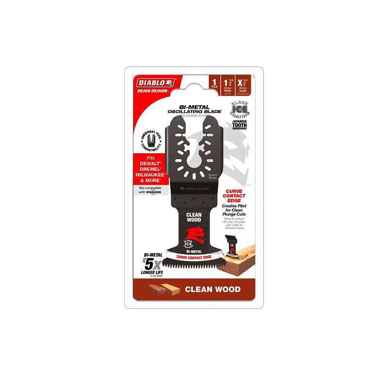 Diablo DOU175JBW Oscillating Blade, 1-3/4 in D Cutting, Bi-Metal
