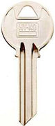 Hy-Ko 11010Y2 Key Blank, Brass, Nickel, For: Yale Cabinet, House Locks and Padlocks, Pack of 10