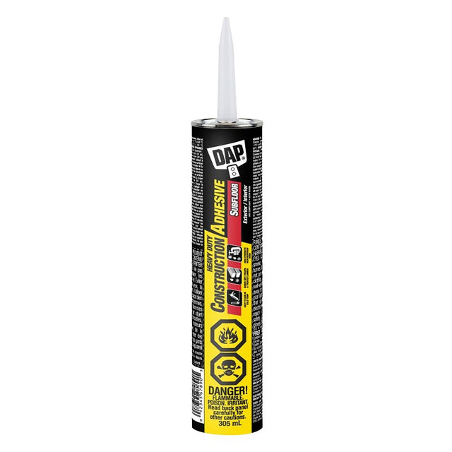 DAP 7079874981 Subfloor Construction Adhesive, Light Tan, 10.3 fl-oz Cartridge