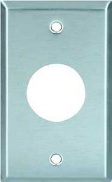 Eaton Wiring Devices 93091-BOX Single Receptacle Wallplate, 4-1/2 in L, 2-3/4 in W, 1 -Gang, 302/304 Stainless Steel