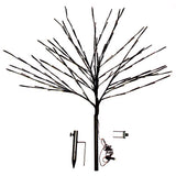 Celebrations Platinum LED Warm White Light Burst 32 in. Yard Decor