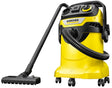 Karcher 1.628-311.0 Wet and Dry Vacuum Cleaner, 6.3 gal, 73 dB, Flat Pleated, 1100 W, 120 V, Yellow