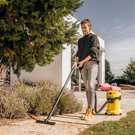 Karcher WD 3 Series 1.628-114.0 Wet and Dry Vacuum Cleaner, 4.5 gal, 78 cfm Air, Cartridge, 1000 W, 120 V, Yellow