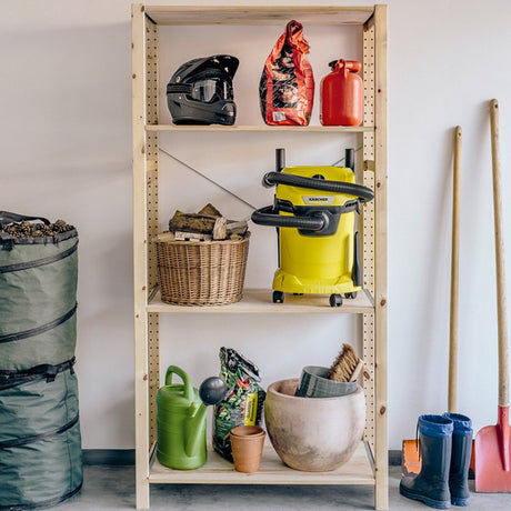 Karcher WD 3 Series 1.628-114.0 Wet and Dry Vacuum Cleaner, 4.5 gal, 78 cfm Air, Cartridge, 1000 W, 120 V, Yellow