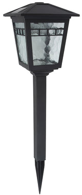 Boston Harbor 26072 Solar Coach Stake Light, NI-Mh Battery, AA Battery, 1-Lamp, Plastic and Glass Fixture, Black, Pack of 6
