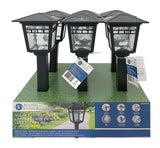 Boston Harbor 26072 Solar Coach Stake Light, NI-Mh Battery, AA Battery, 1-Lamp, Plastic and Glass Fixture, Black, Pack of 6