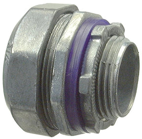 Halex 16215B Liquidtight Conduit Connector, 1-1/2 in Compression, Zinc, Gray