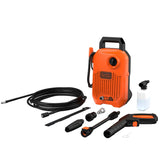 Black+Decker BEPW1600 Pressure Washer, 12 A, 120V-110V, 1600 psi Operating, 1.2 gpm, Turbo Nozzle, 20 ft L Hose