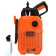 Black+Decker BEPW1600 Pressure Washer, 12 A, 120V-110V, 1600 psi Operating, 1.2 gpm, Turbo Nozzle, 20 ft L Hose