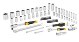 STANLEY STMT82831-LA Ratchet and Socket Set, Chrome, Pack of 2