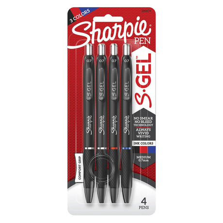 Sharpie S-Gel Assorted Retractable Gel Pen 4 pk, Pack of 6