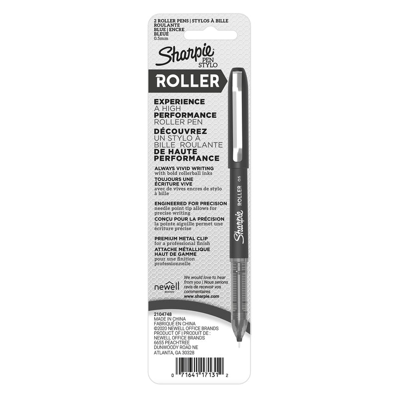 Sharpie Blue Retractable Rollerball Pen 2 pk, Pack of 6