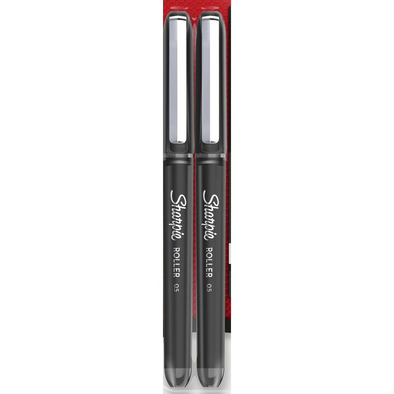Sharpie Black Retractable Rollerball Pen 2 pk, Pack of 6