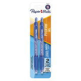 Paper Mate Profile Gel Blue Retractable Gel Pen 2 pk, Pack of 6