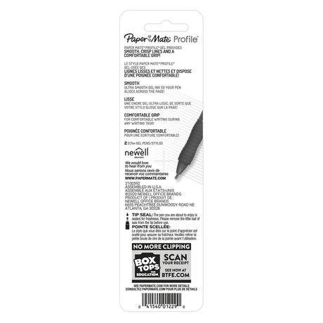 Paper Mate Profile Gel Blue Retractable Gel Pen 2 pk, Pack of 6