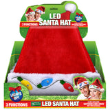 Magic Seasons Christmas LED Santa Hat Plush 1 pc, Pack of 12
