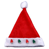 Magic Seasons Christmas LED Santa Hat Plush 1 pc, Pack of 12