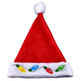 Magic Seasons Christmas LED Santa Hat Plush 1 pc, Pack of 12