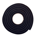 Frost King R738H Weatherseal Tape, 3/8 in W, 10 ft L, 7/16 in Thick, Rubber Foam, Black