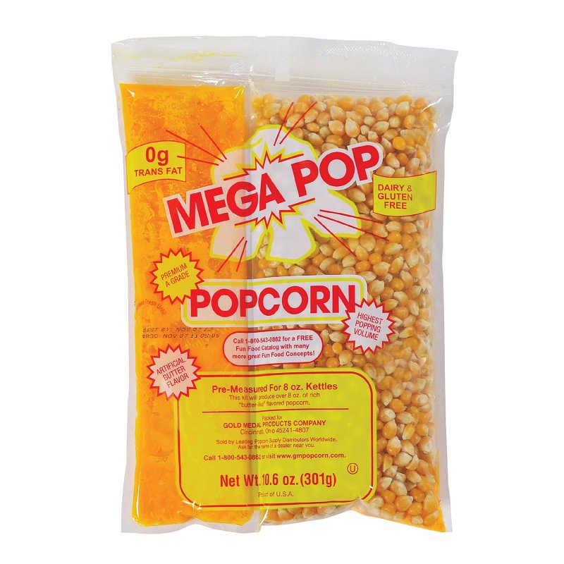 Gold Medal 2838 Corn/Oil/Salt Kit with Coconut Oil, 24 Case