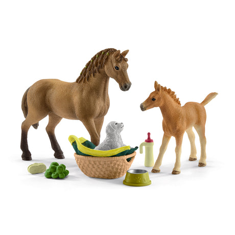 Schleich Horse Club Sarah'S Baby Animal Care Toy Multicolored, Pack of 3