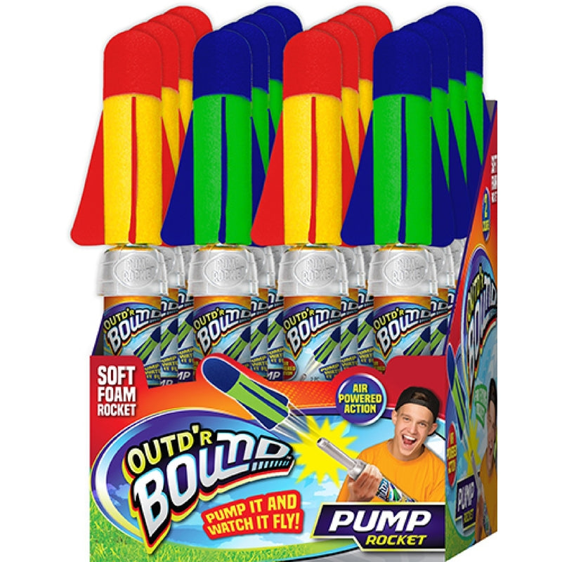 Ja-Ru Outd'r Bound Pump Rocket Assorted 1 pc, Pack of 16
