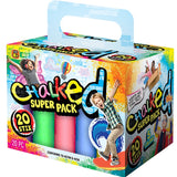 Ja-Ru Sidewalk Chalk Assorted 20 pc, Pack of 6