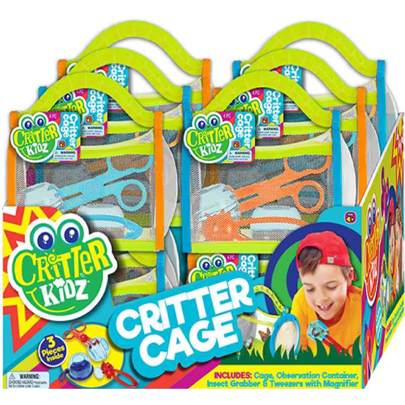Ja-Ru Critter Kidz Critter Cage Assorted 4 pc, Pack of 12
