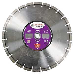 Diamond Products 15379 Circular Saw Blade, Universal Arbor, Diamond Cutting Edge, 14 in Dia