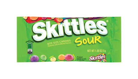 Skittles Sour Assorted Chewy Candy 1.8 oz, Pack of 24