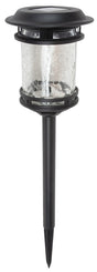 Boston Harbor 26073 Solar Stake Light, Nickel-Metal Hydride Battery, AA Battery, 1-Lamp, Plastic/Glass Fixture, Black, Pack of 6