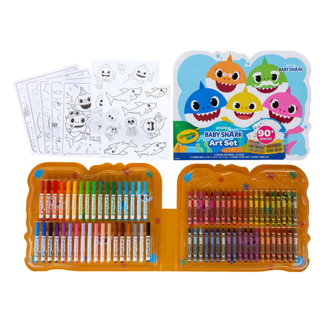 Crayola Baby Shark Art Set 90 pc, Pack of 4
