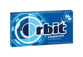 Orbit Sugar Free Peppermint Chewing Gum 14 pc, Pack of 12