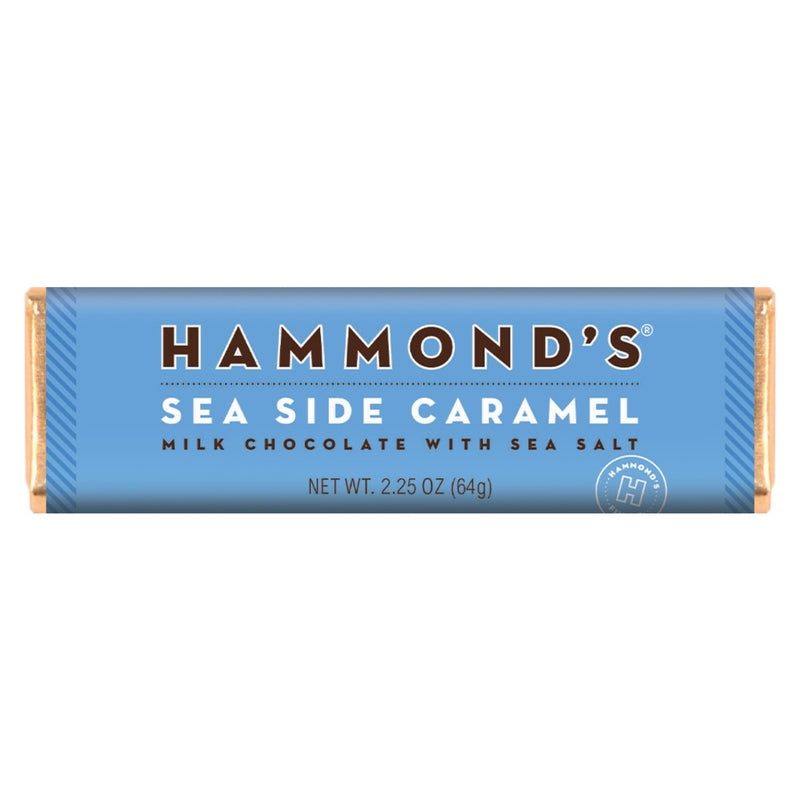 Hammond's Candies Sea Side Caramel Milk Chocolate Candy Bar 2.25 oz, Pack of 12