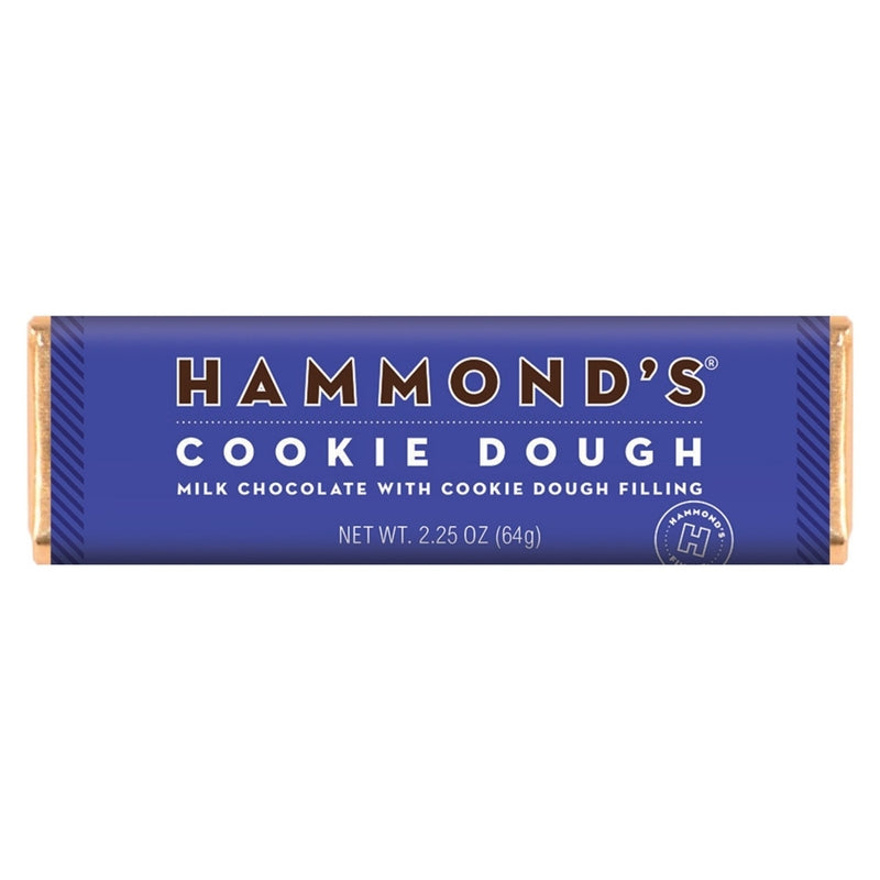 Hammond's Candies Cookie Dough Milk Chocolate Candy Bar 2.25 oz, Pack of 12
