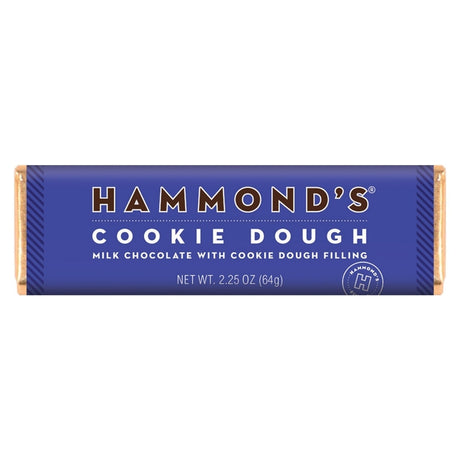 Hammond's Candies Cookie Dough Milk Chocolate Candy Bar 2.25 oz, Pack of 12