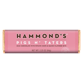 Hammond's Candies Pigs N' Taters Milk Chocolate Candy Bar 2.25 oz, Pack of 12